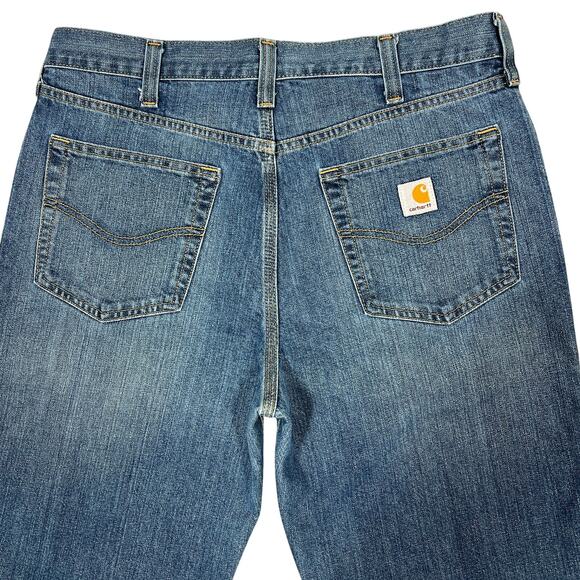 Carhartt Holter Relaxed Fit Jeans 34x34 Straight Denim Workwear Utility 101483 - Picture 6 of 10